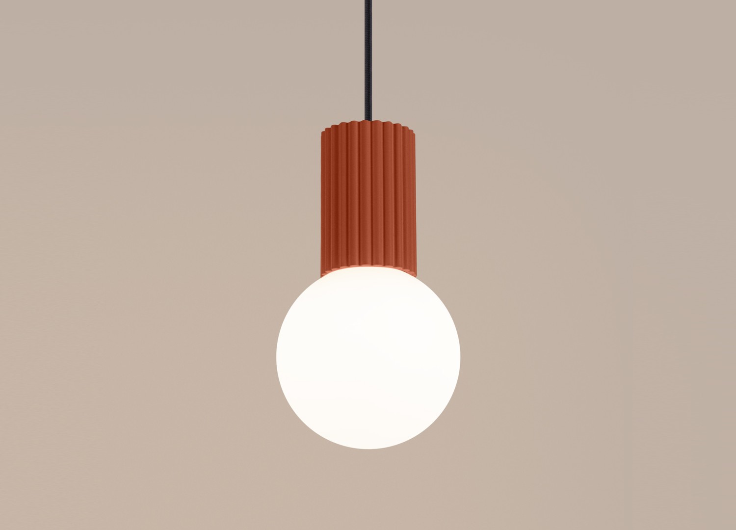 Suspension HALO 1 ocre rouge – vue complémentaire 4