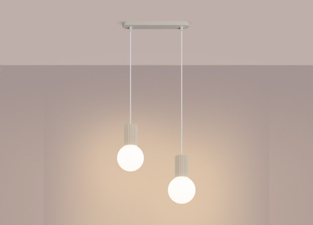 Suspension HALO 2L beige – vue complémentaire 3