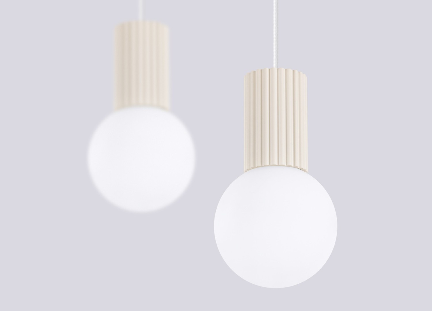 Suspension HALO 2L beige – vue complémentaire 5