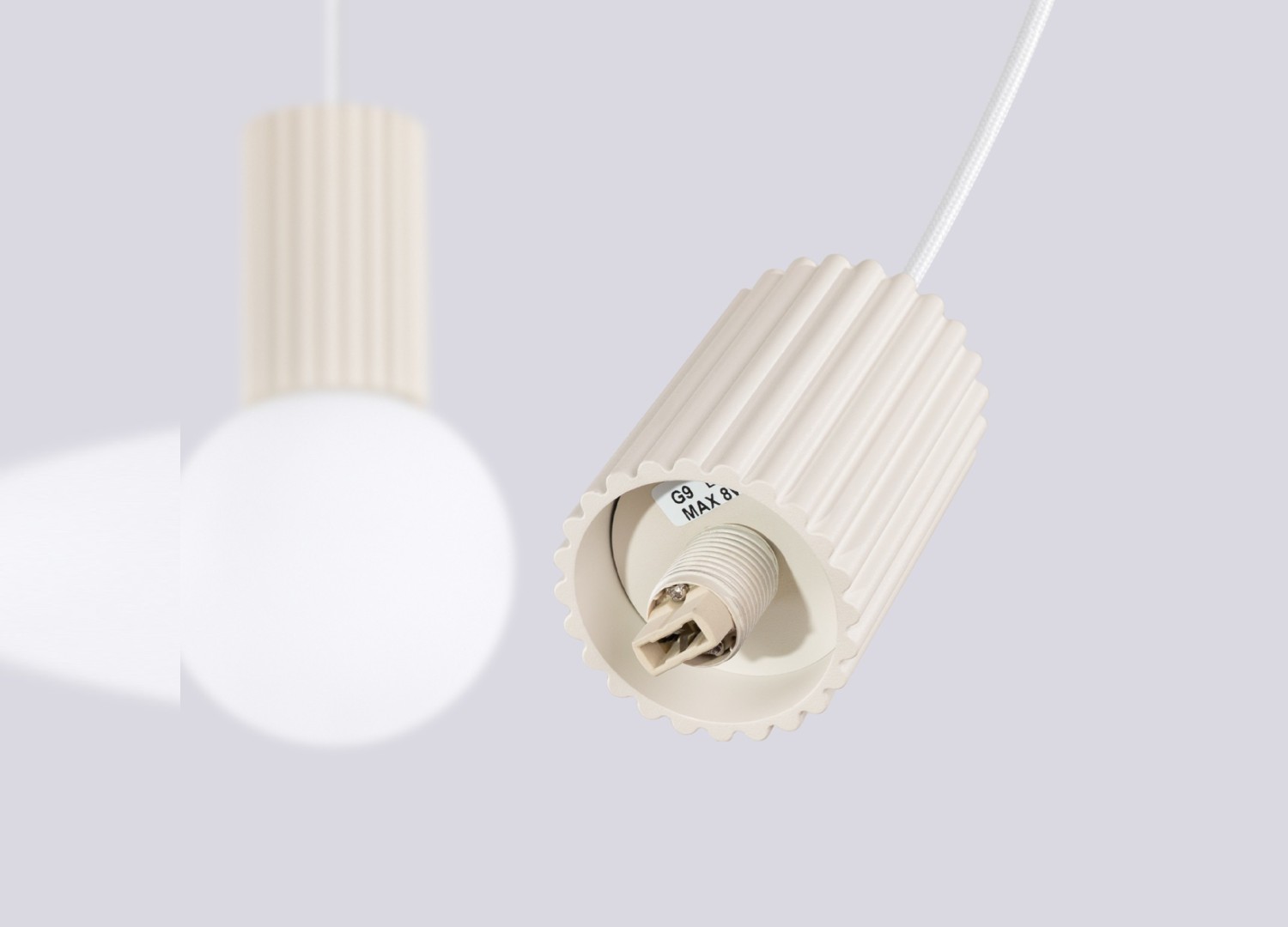 Suspension HALO 2L beige – vue complémentaire 7