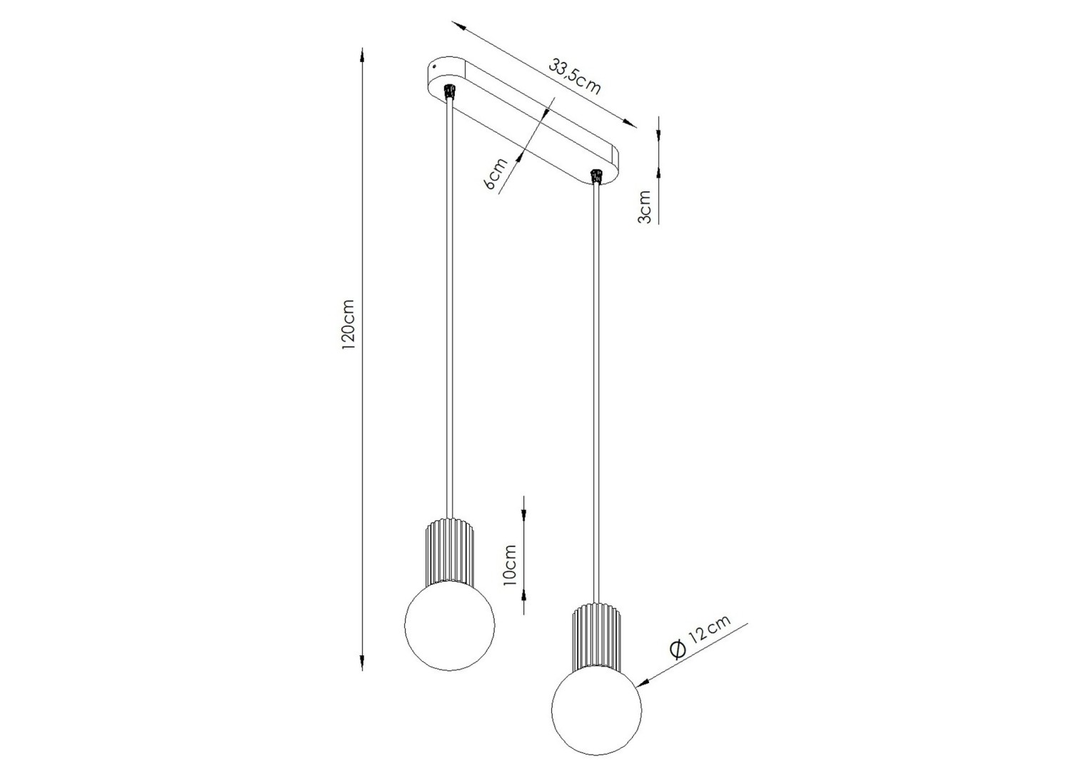 Suspension HALO 2L blanc – vue complémentaire 10