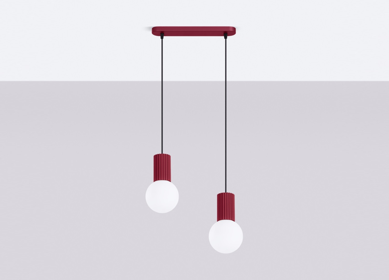 Suspension HALO 2L bordeaux – vue complémentaire 2