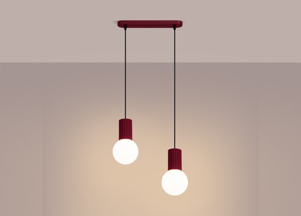 Suspension HALO 2L bordeaux – vue complémentaire 3