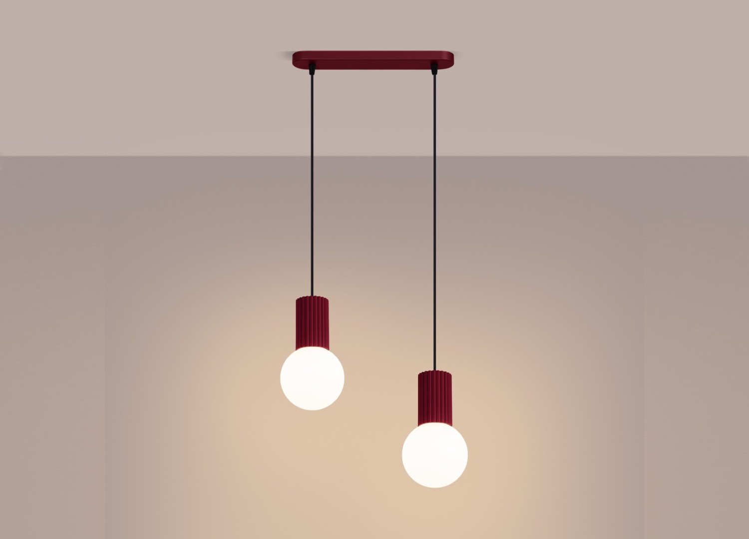 Suspension HALO 2L bordeaux – vue complémentaire 3