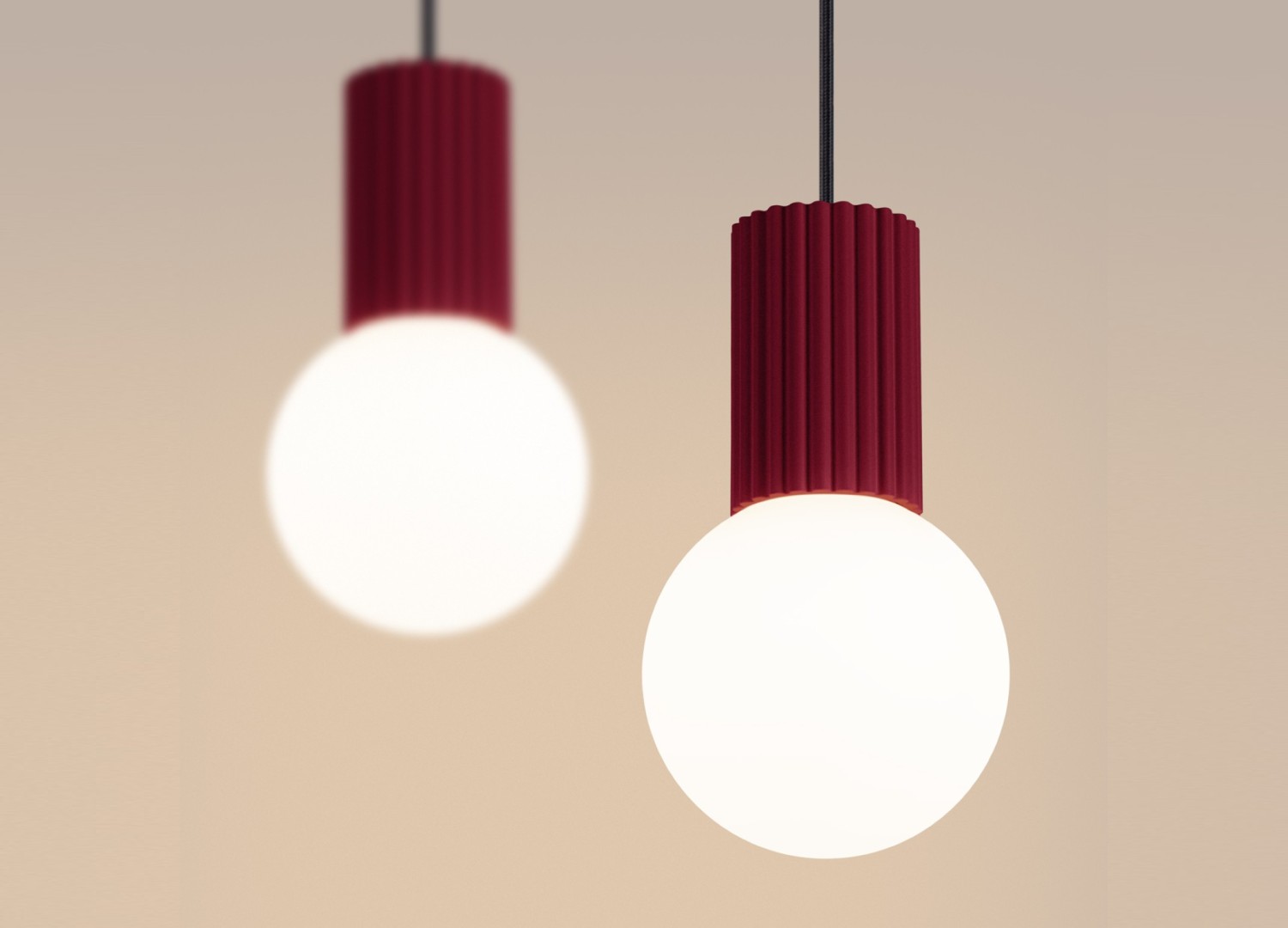Suspension HALO 2L bordeaux – vue complémentaire 4