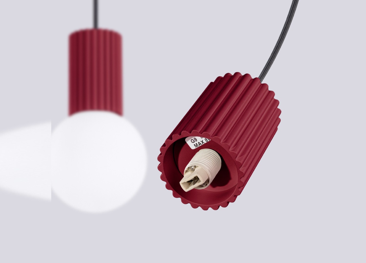 Suspension HALO 2L bordeaux – vue complémentaire 7