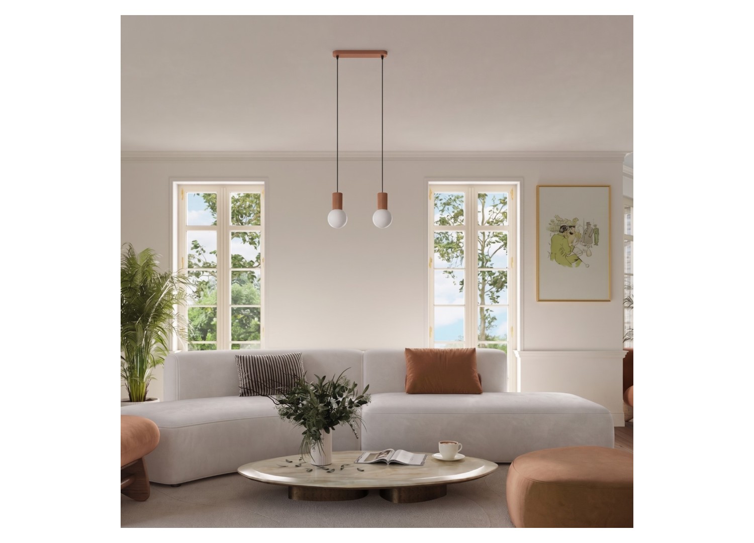 Suspension HALO 2L moka – dimensions