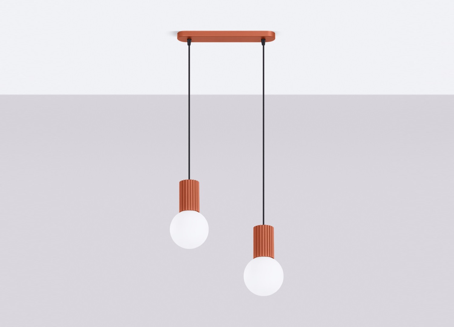 Suspension HALO 2L ocre rouge – vue complémentaire 2