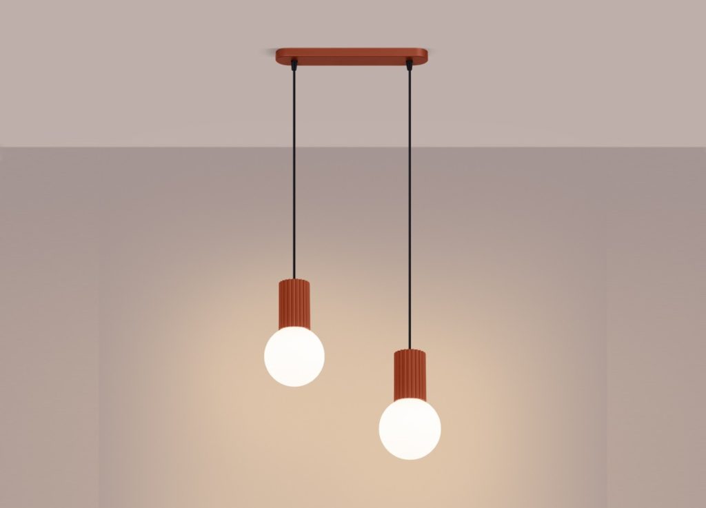 Suspension HALO 2L ocre rouge – vue complémentaire 3