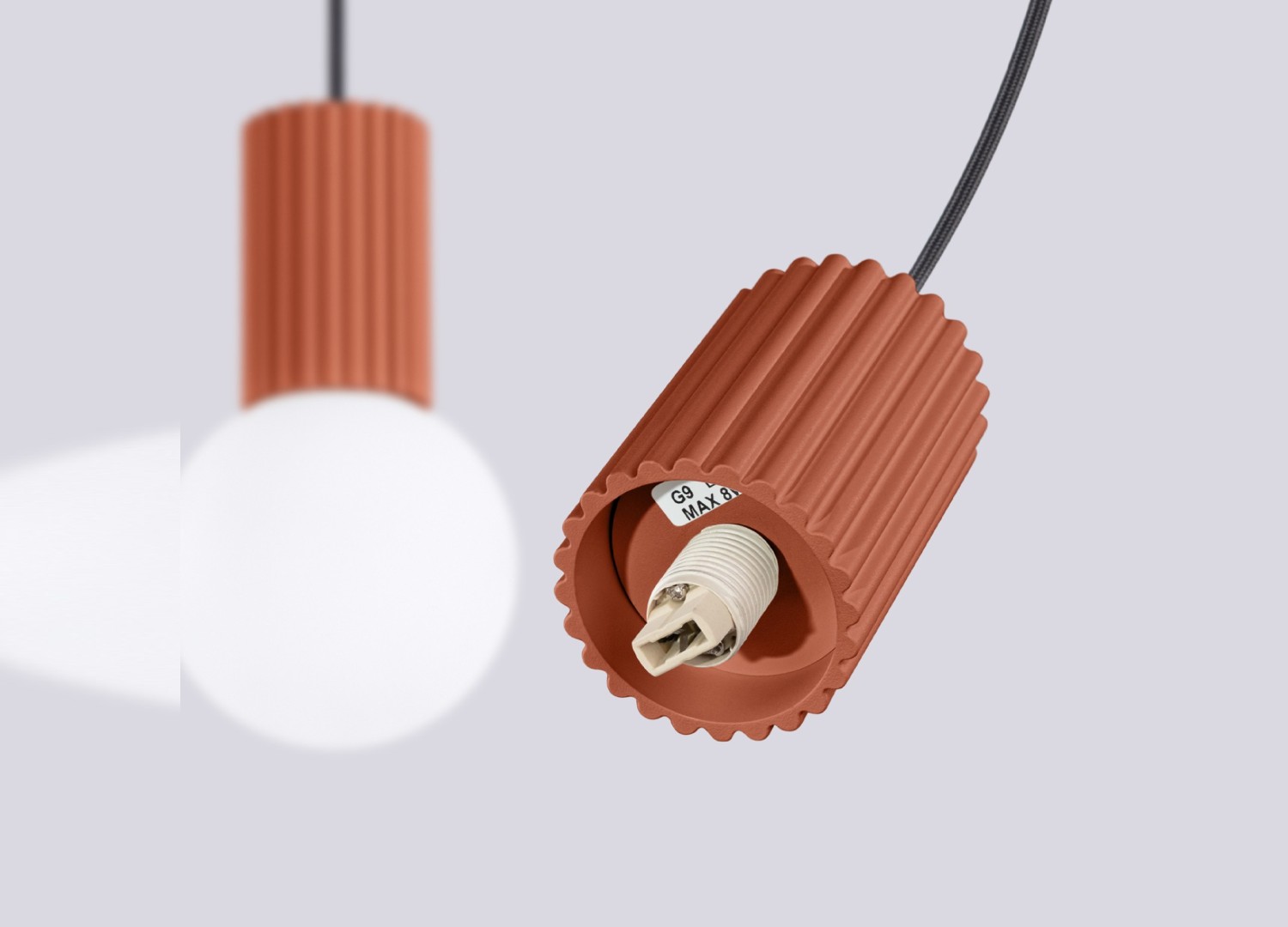 Suspension HALO 2L ocre rouge – vue complémentaire 7