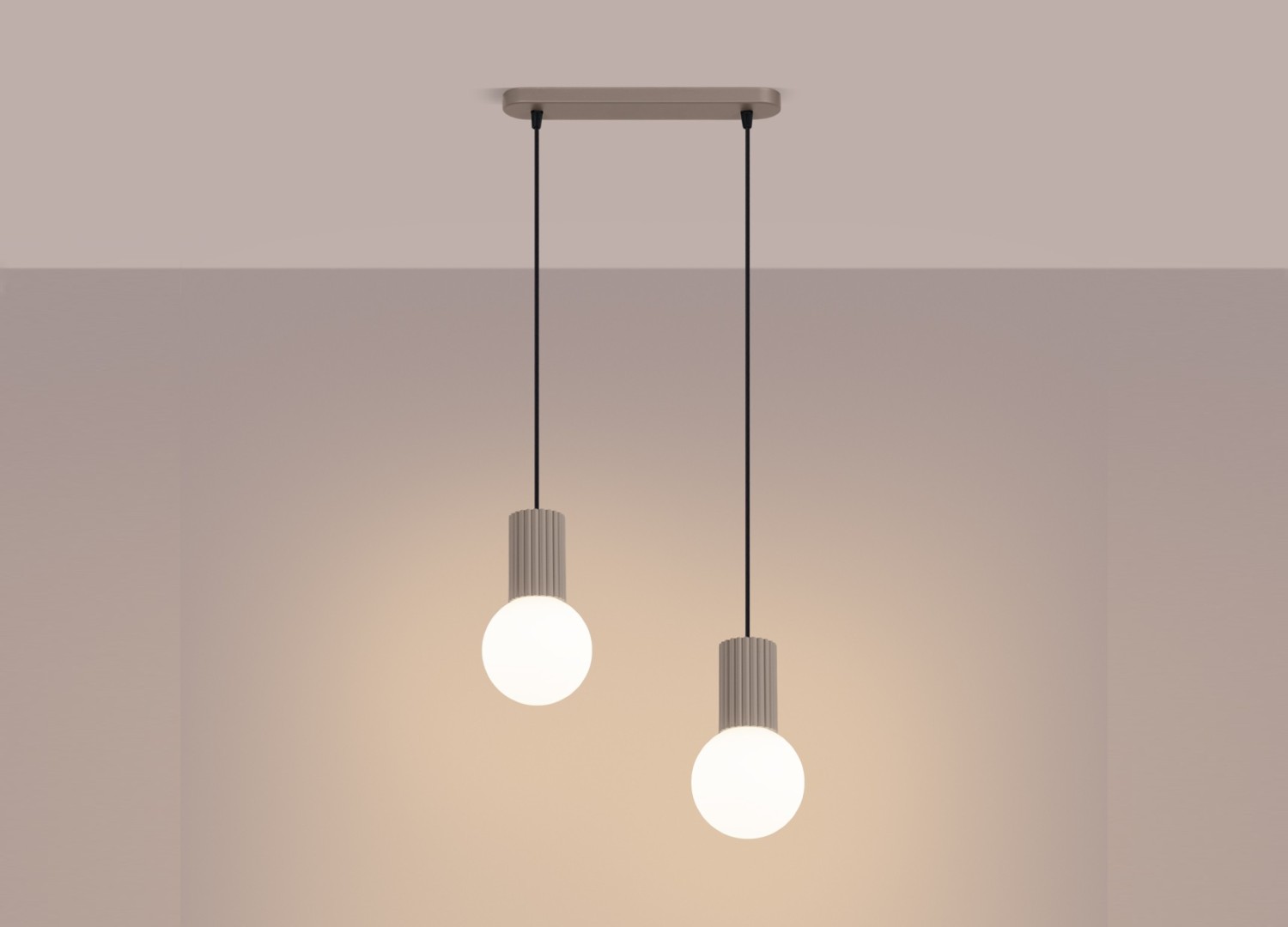 Suspension HALO 2L taupe – vue complémentaire 3