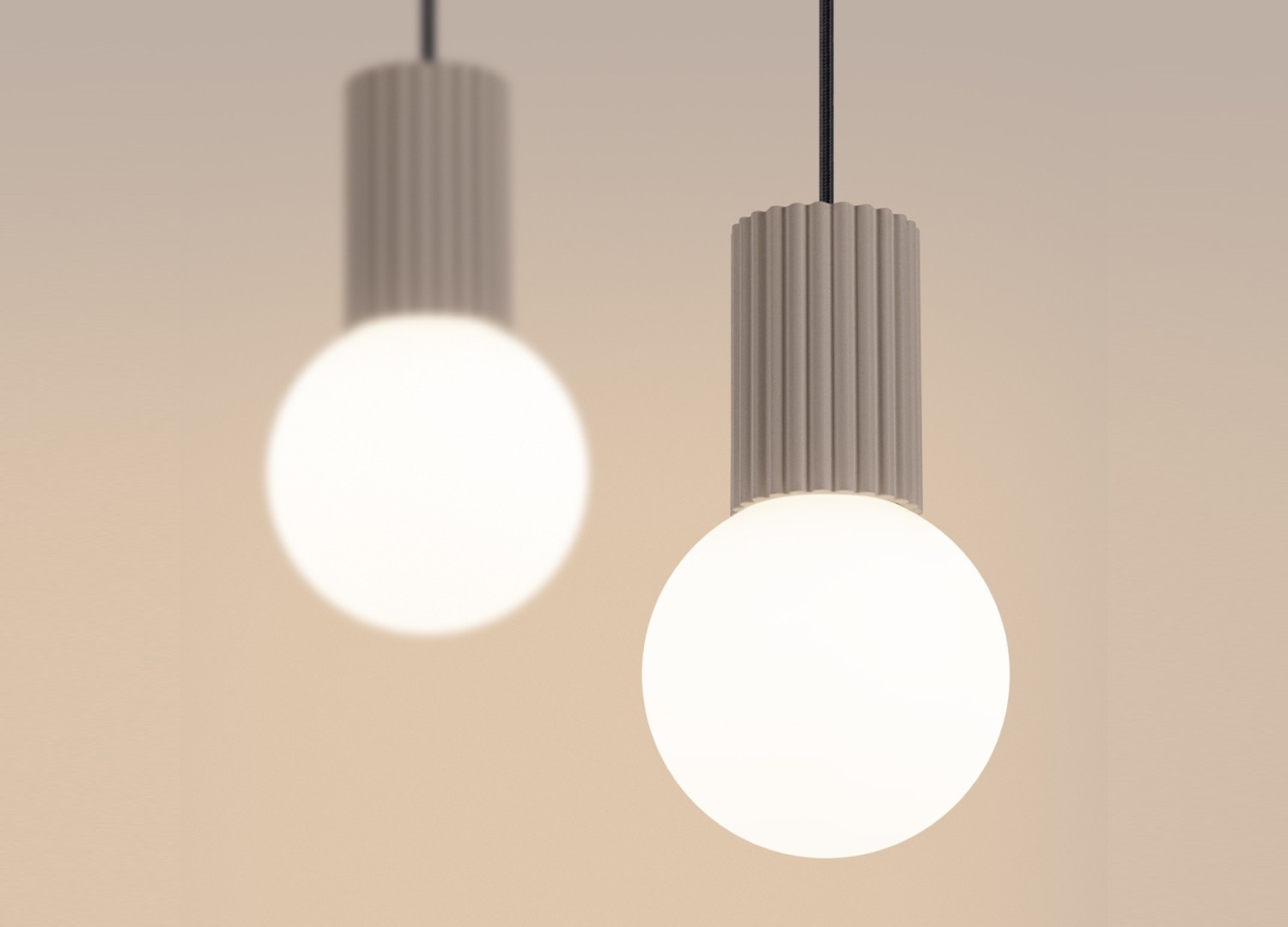 Suspension HALO 2L taupe – vue complémentaire 4