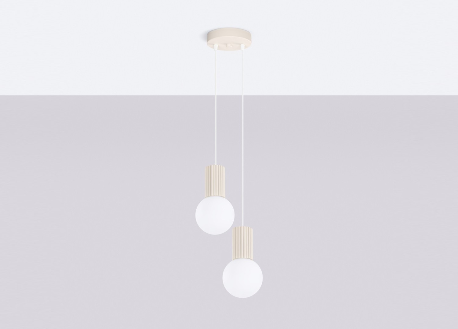 Suspension HALO 2P beige – vue complémentaire 2