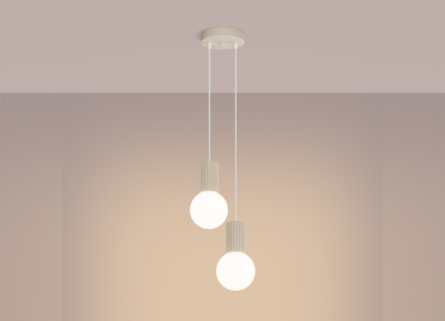 Suspension HALO 2P beige – vue complémentaire 3
