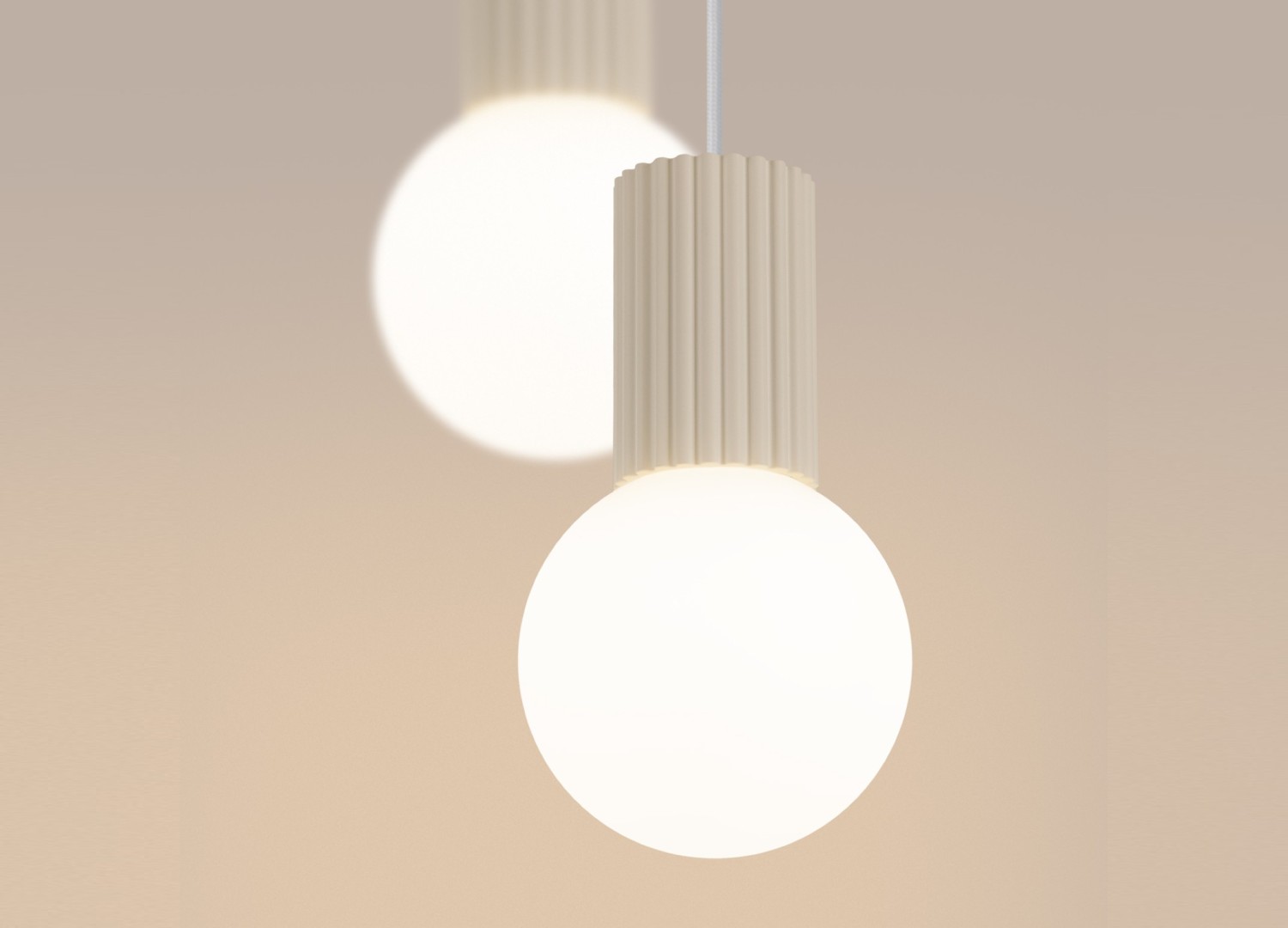 Suspension HALO 2P beige – vue complémentaire 4