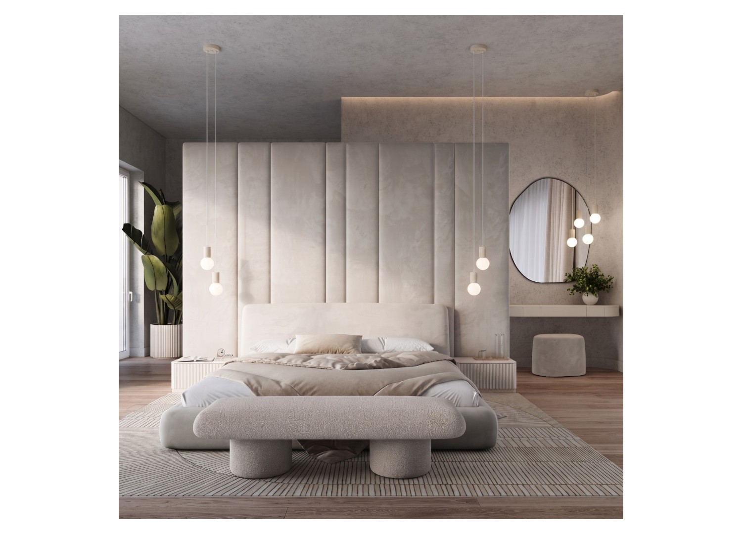 Suspension HALO 2P beige – dimensions