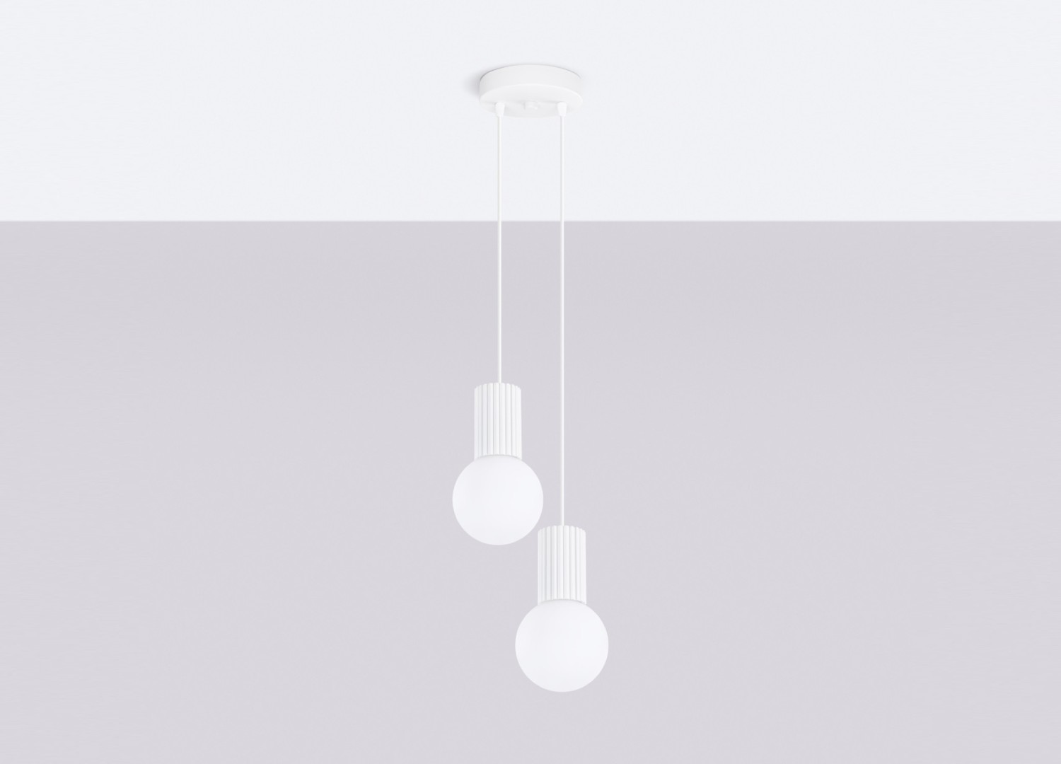 Suspension HALO 2P blanc – vue complémentaire 2