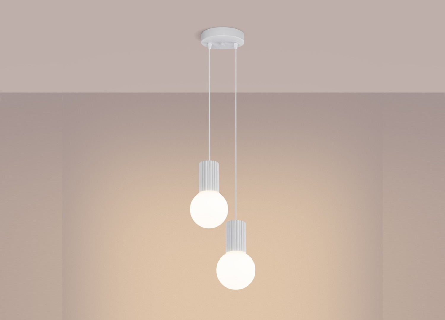 Suspension HALO 2P blanc – vue complémentaire 3
