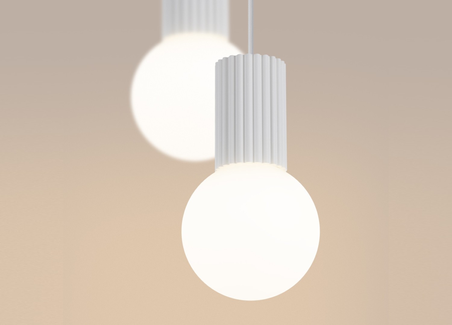 Suspension HALO 2P blanc – vue complémentaire 4