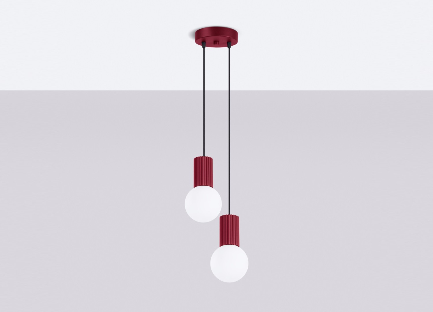 Suspension HALO 2P bordeaux – vue complémentaire 2