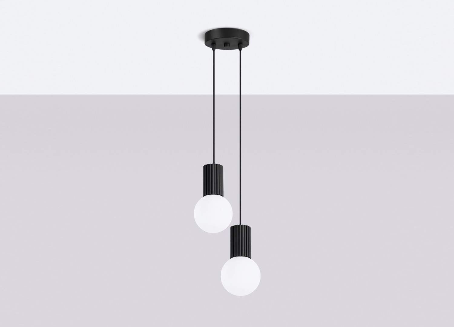 Suspension HALO 2P noir – vue complémentaire 2