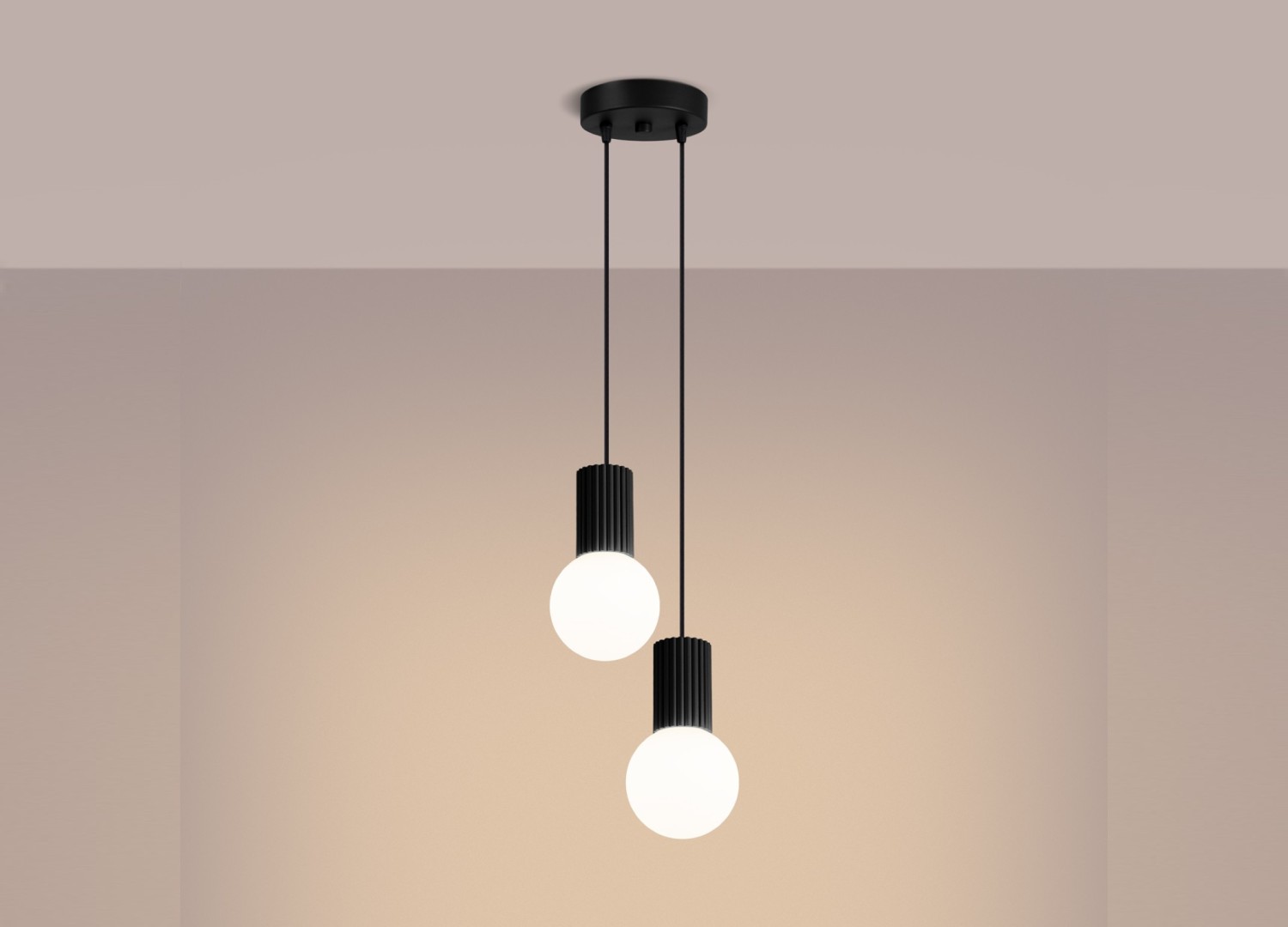 Suspension HALO 2P noir – vue complémentaire 3