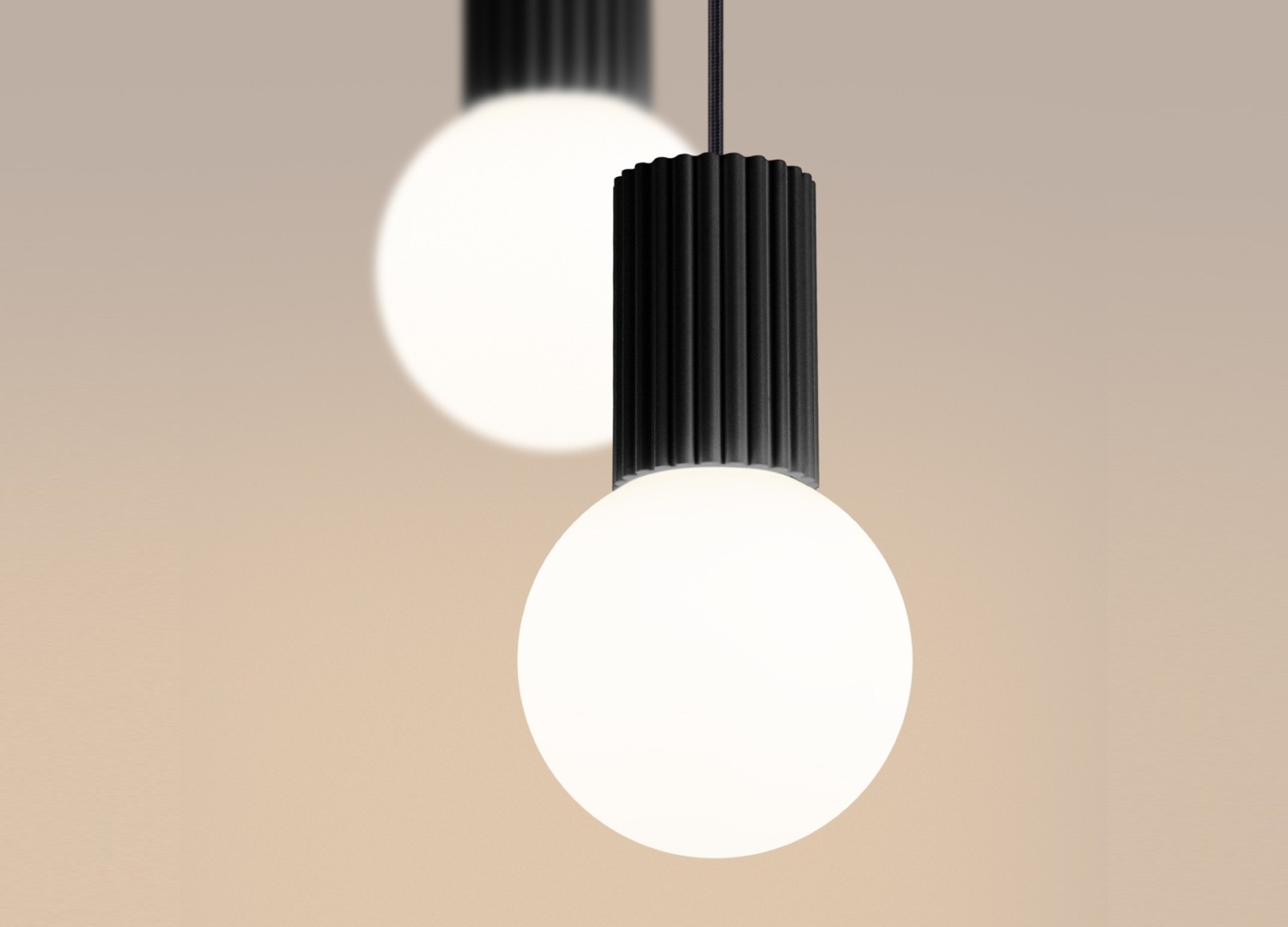 Suspension HALO 2P noir – vue complémentaire 4