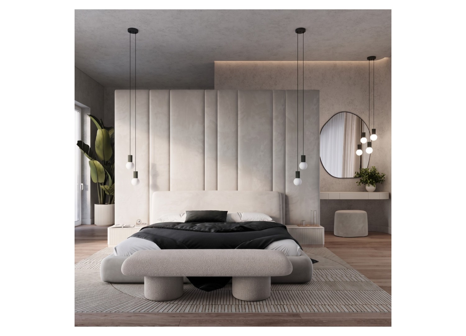 Suspension HALO 2P noir – dimensions