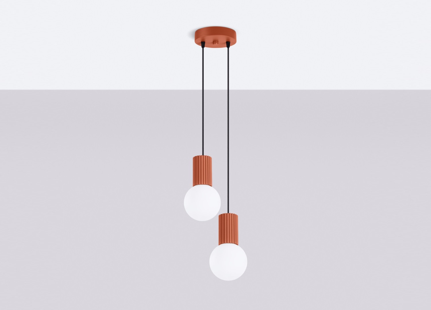 Suspension HALO 2P ocre rouge – vue complémentaire 2