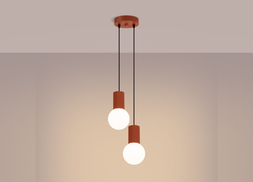 Suspension HALO 2P ocre rouge – vue complémentaire 3