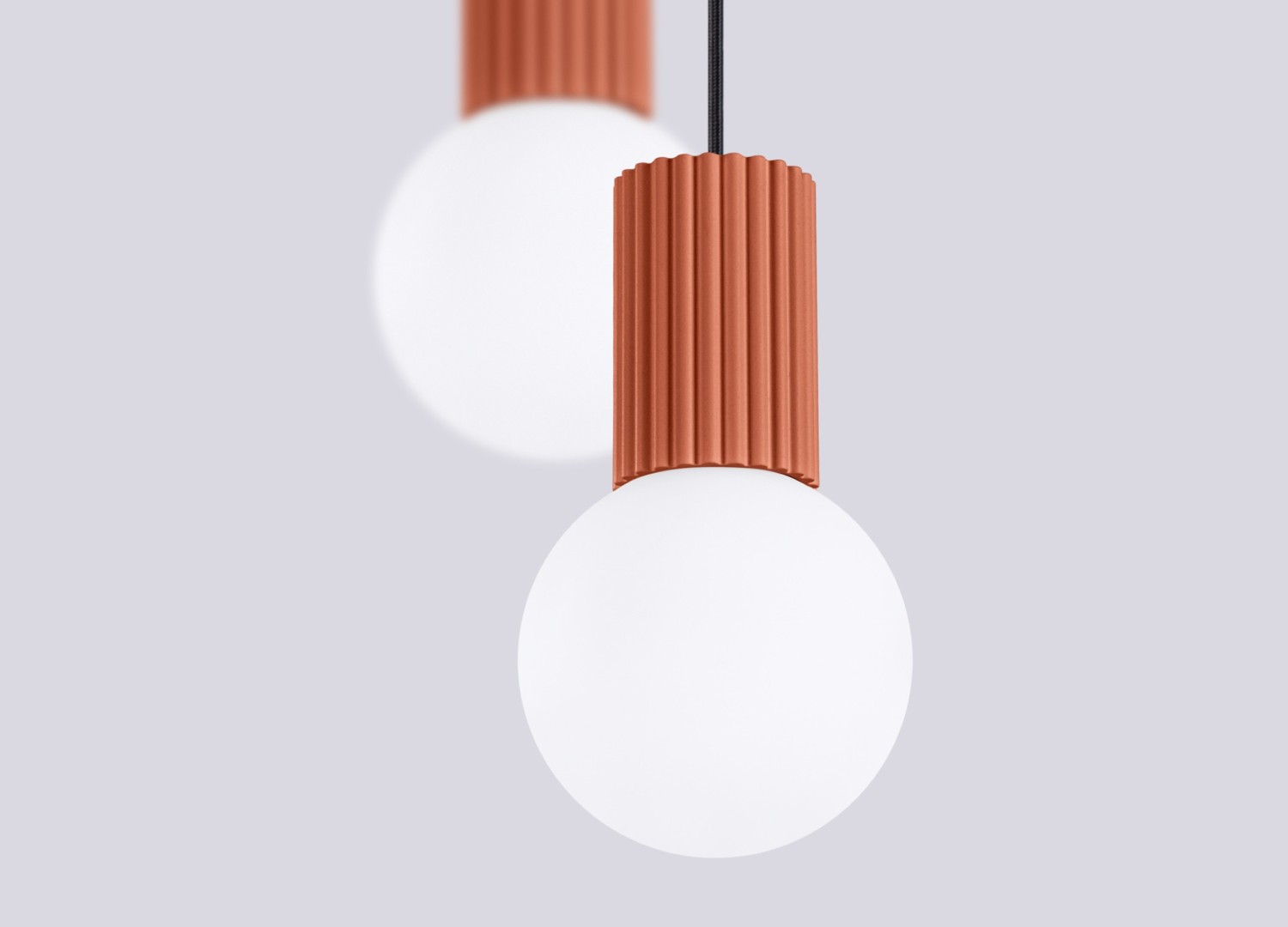 Suspension HALO 2P ocre rouge – vue complémentaire 5