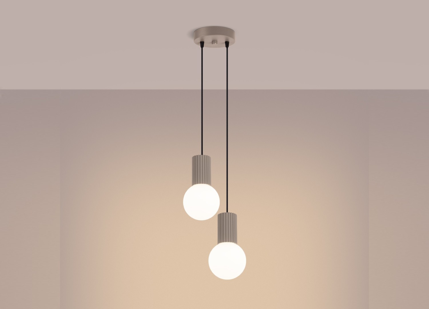 Suspension HALO 2P taupe – vue complémentaire 3
