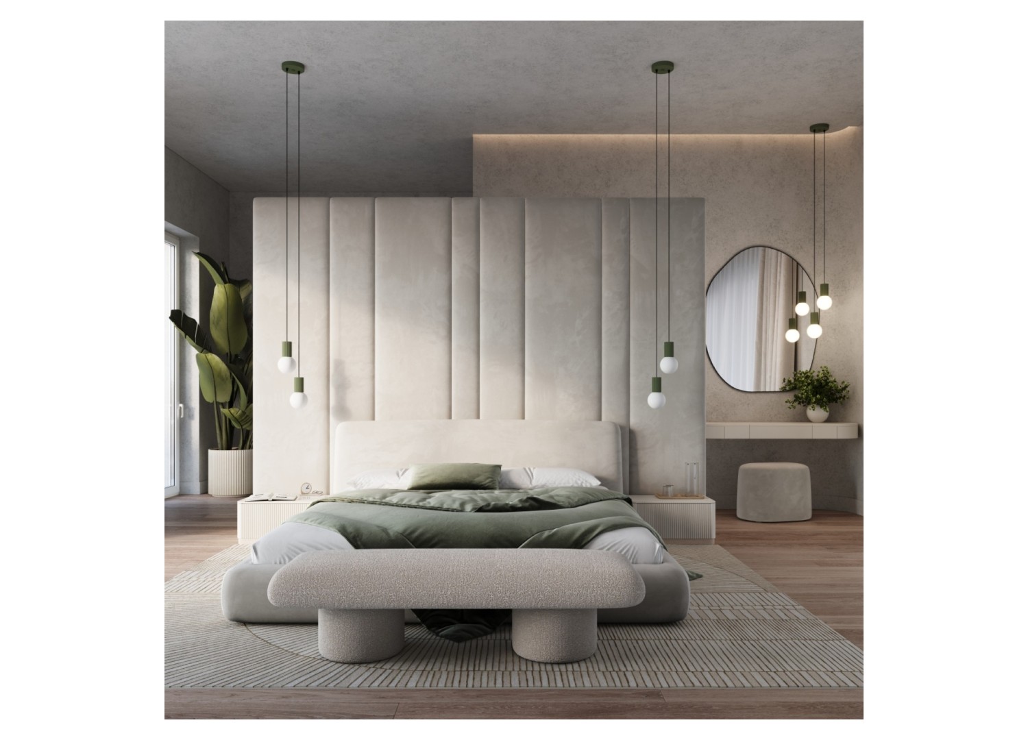 Suspension HALO 2P vert olive – dimensions