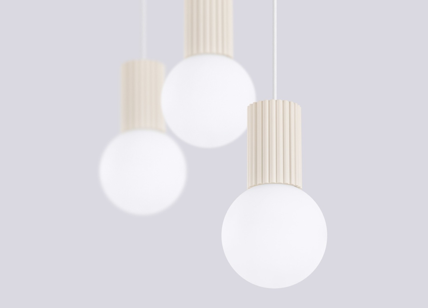 Suspension HALO 3L beige – vue complémentaire 5
