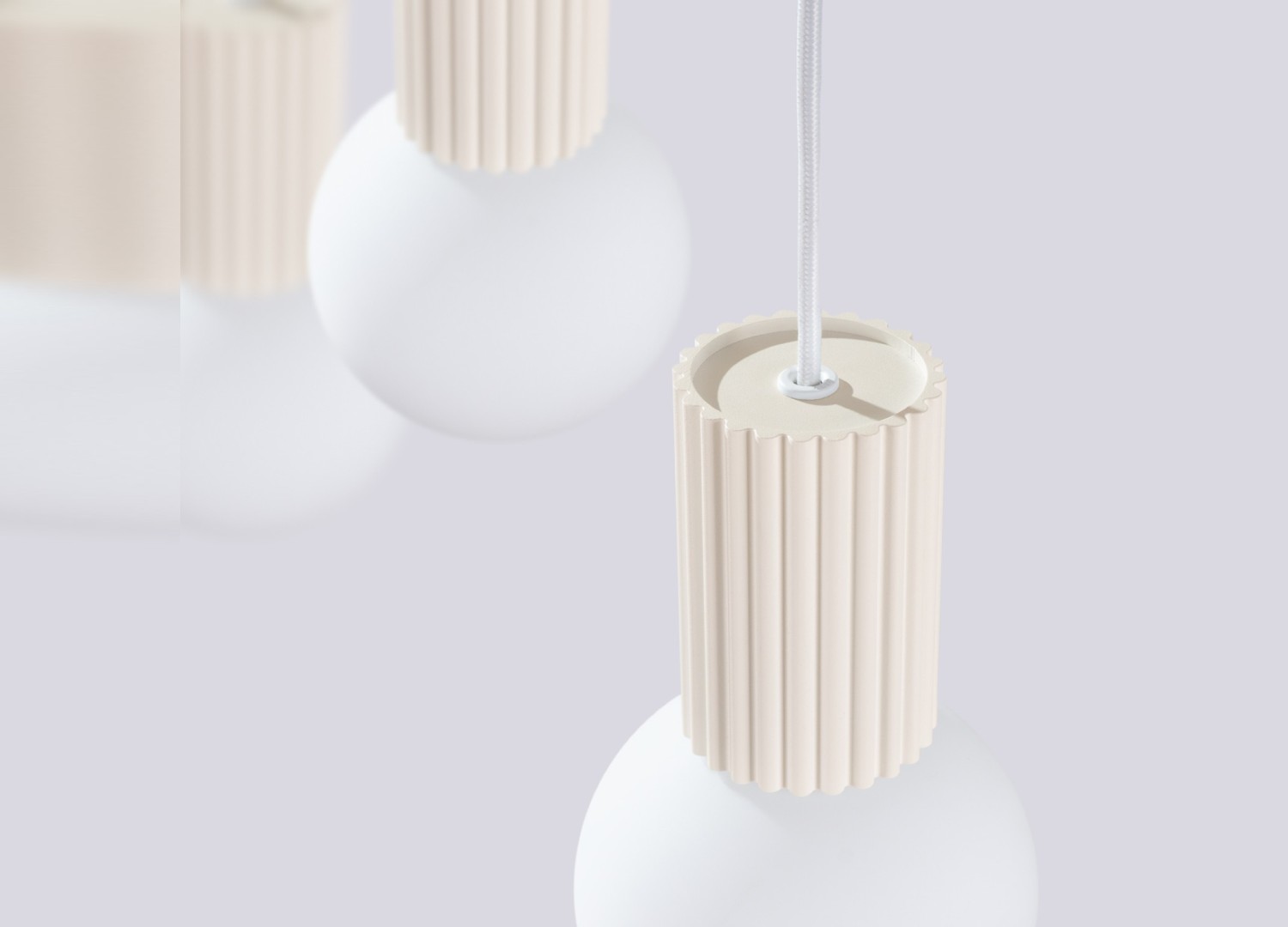 Suspension HALO 3L beige – vue complémentaire 6