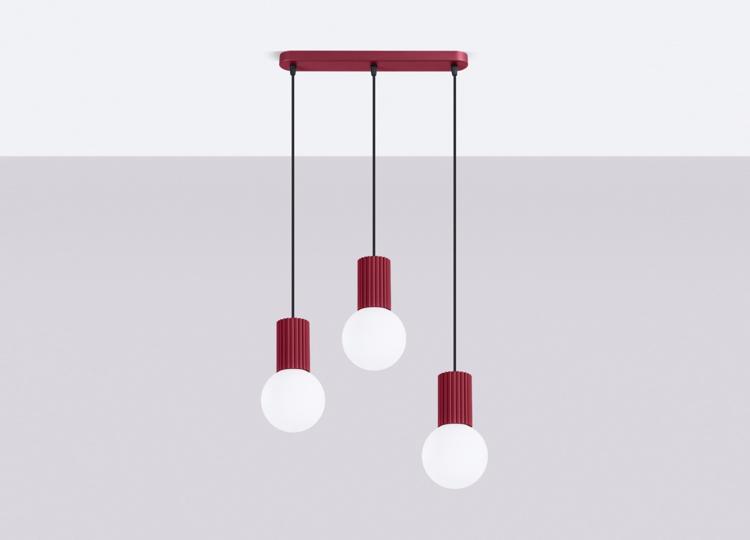 Suspension HALO 3L bordeaux – vue complémentaire 2