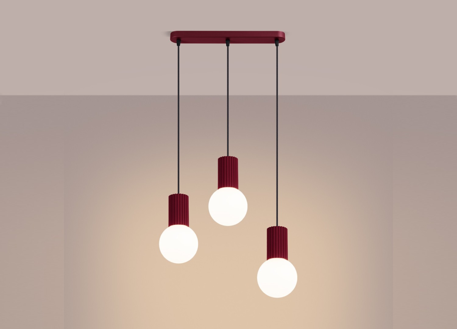 Suspension HALO 3L bordeaux – vue complémentaire 3