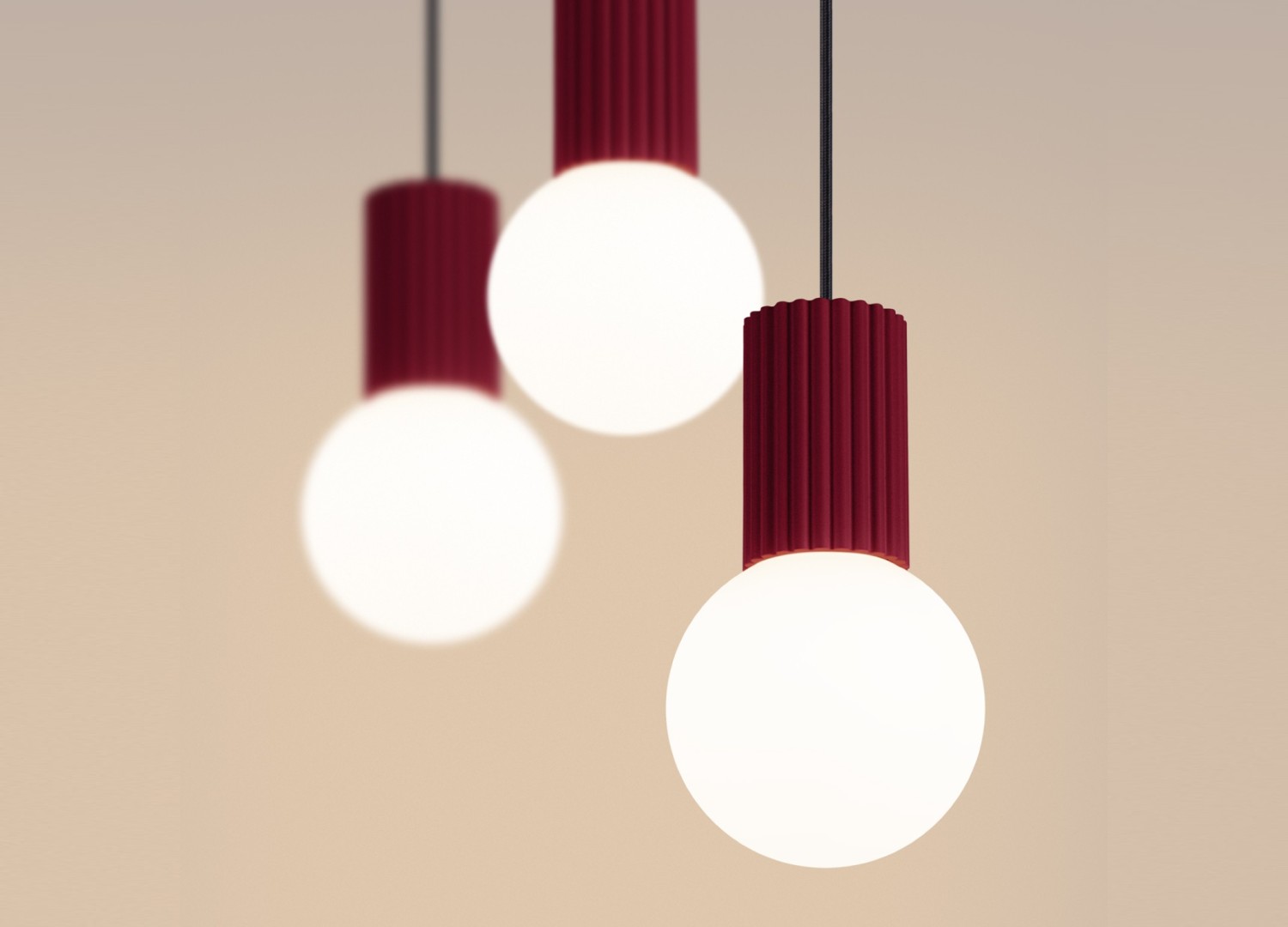 Suspension HALO 3L bordeaux – vue complémentaire 4