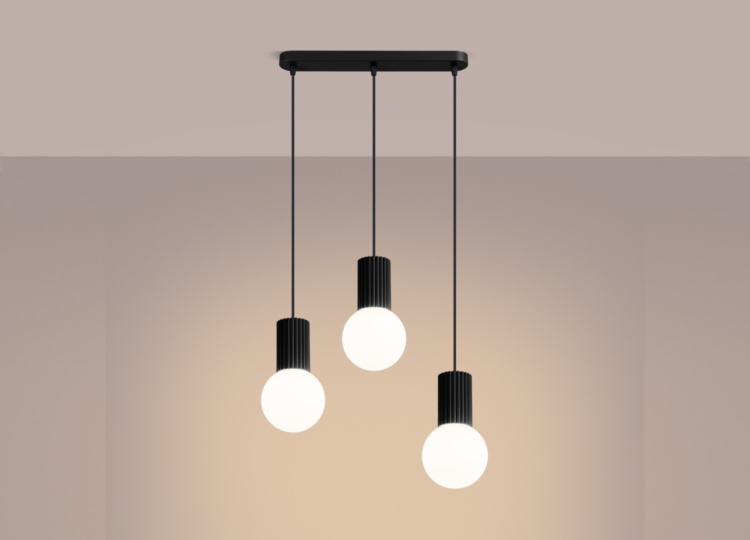 Suspension HALO 3L noir – vue complémentaire 3