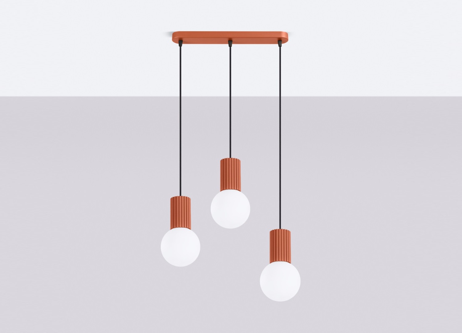 Suspension HALO 3L ocre rouge – vue complémentaire 2