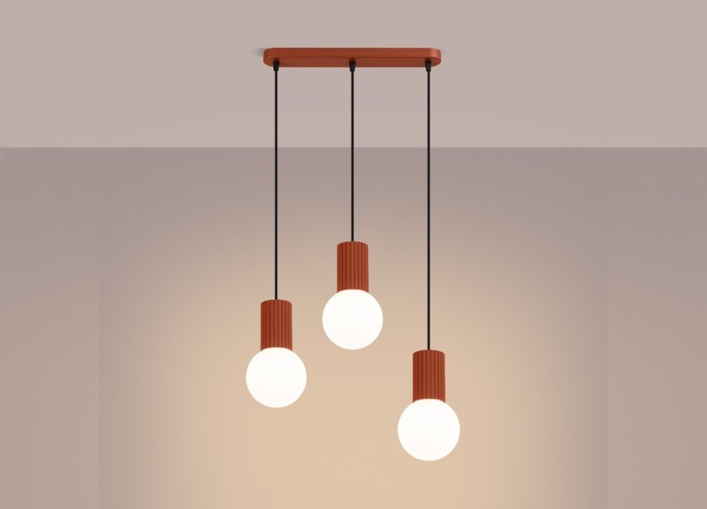 Suspension HALO 3L ocre rouge – vue complémentaire 3