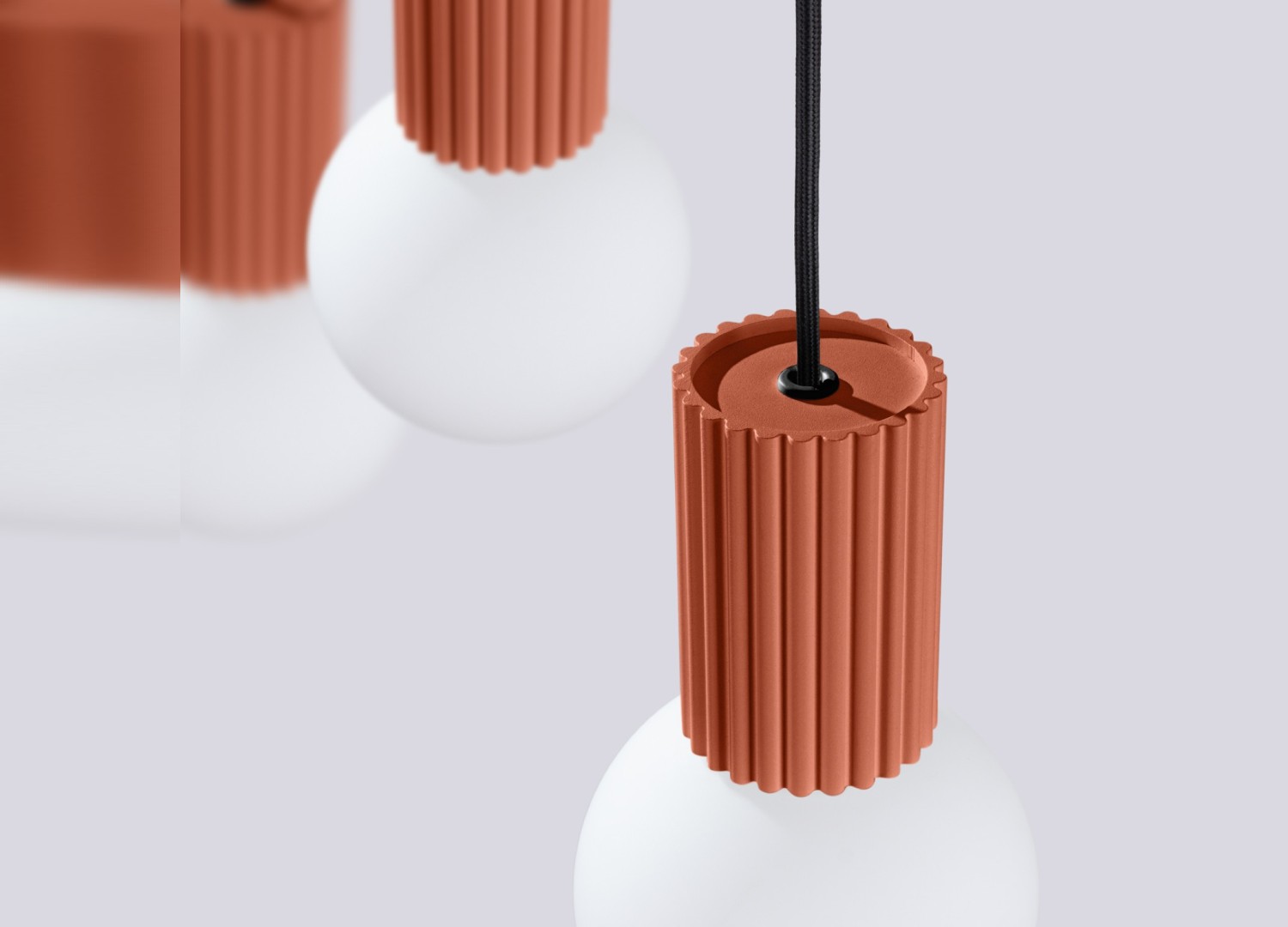 Suspension HALO 3L ocre rouge – vue complémentaire 6