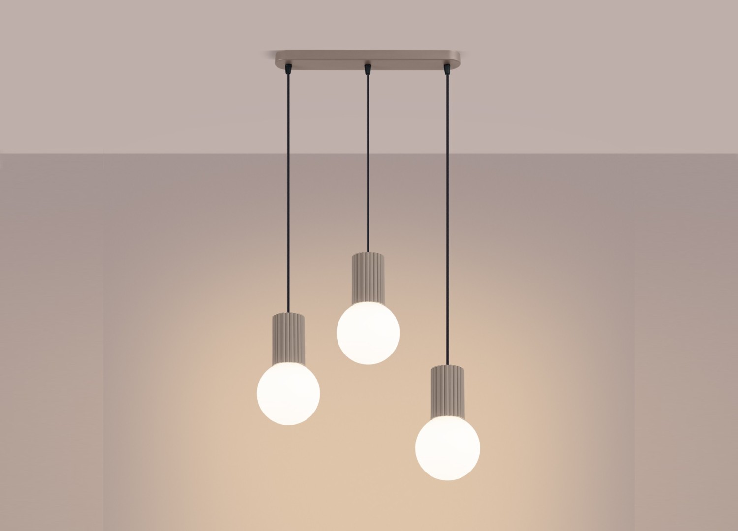 Suspension HALO 3L taupe – vue complémentaire 3