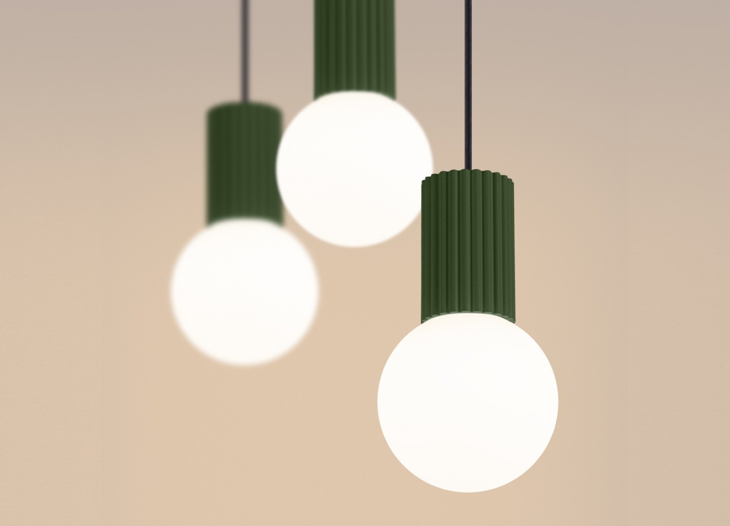 Suspension HALO 3L vert olive – vue complémentaire 4
