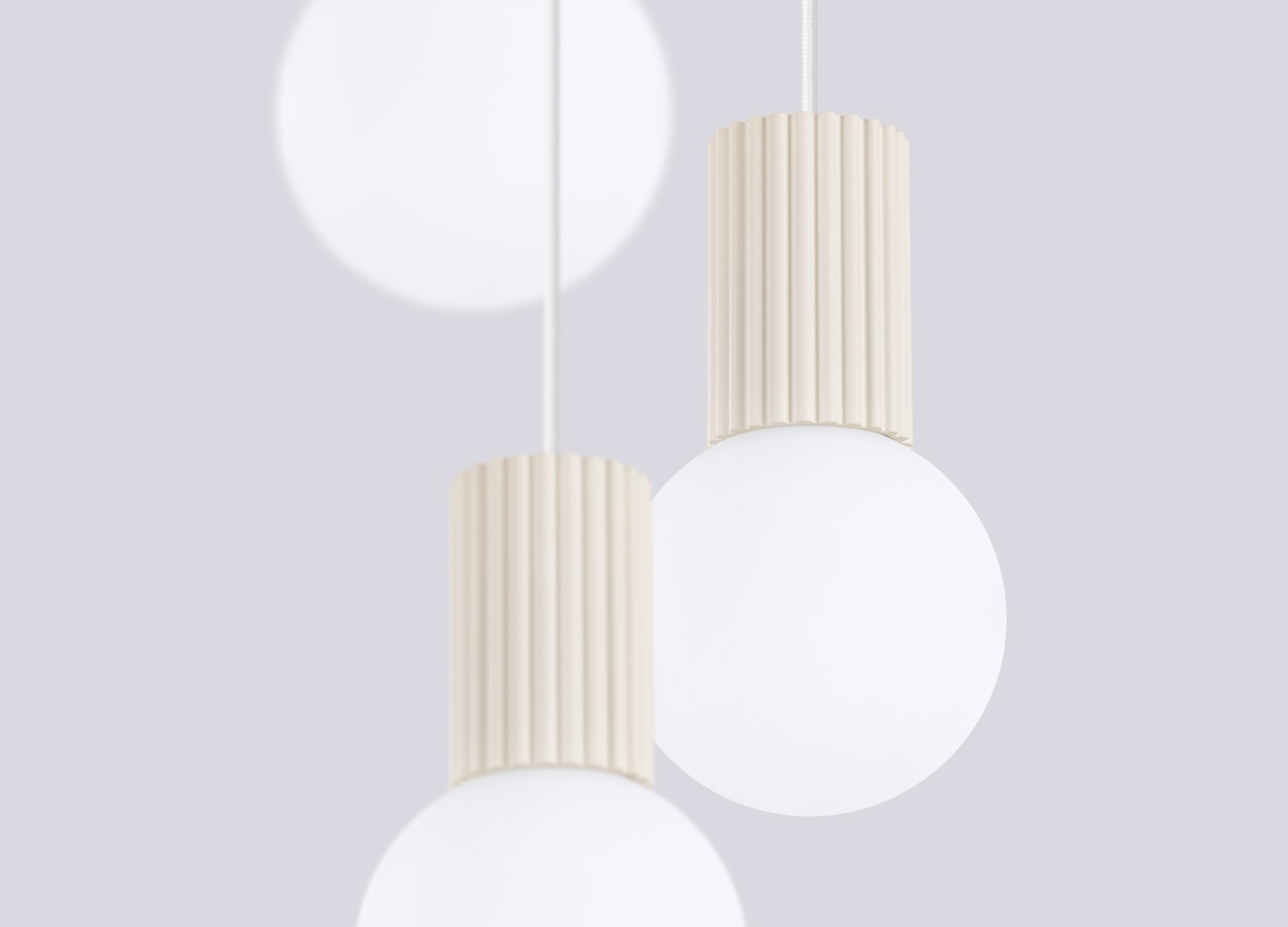 Suspension HALO 3P beige – vue complémentaire 5