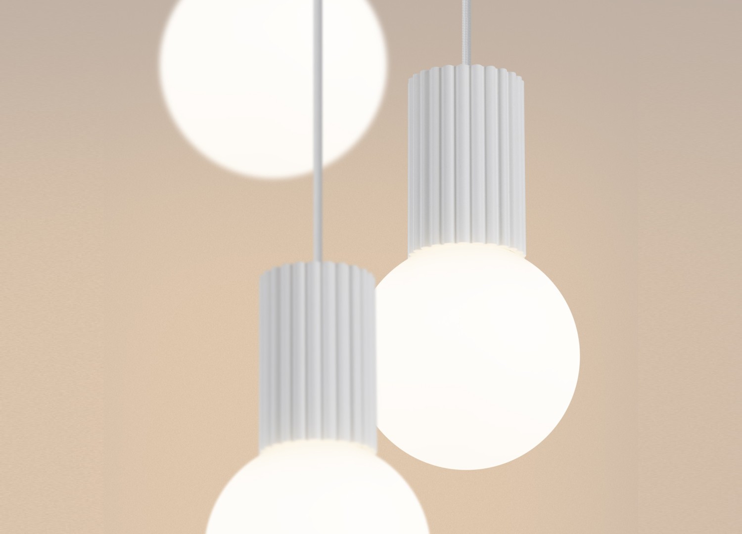 Suspension HALO 3P blanc – vue complémentaire 4