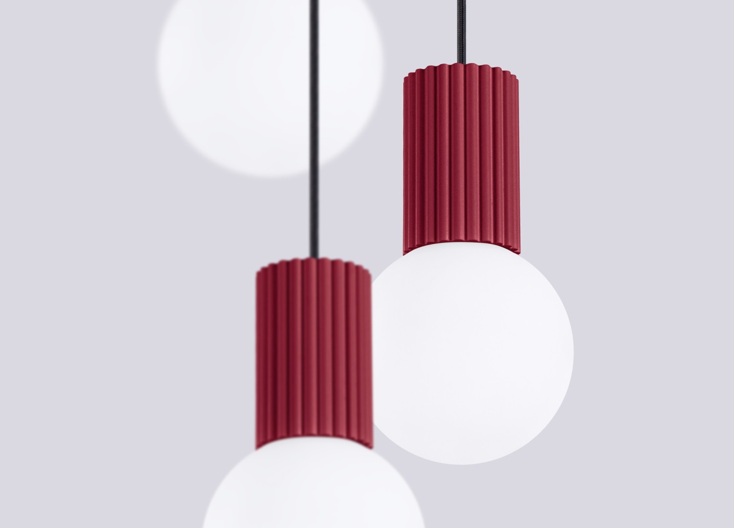 Suspension HALO 3P bordeaux – vue complémentaire 5