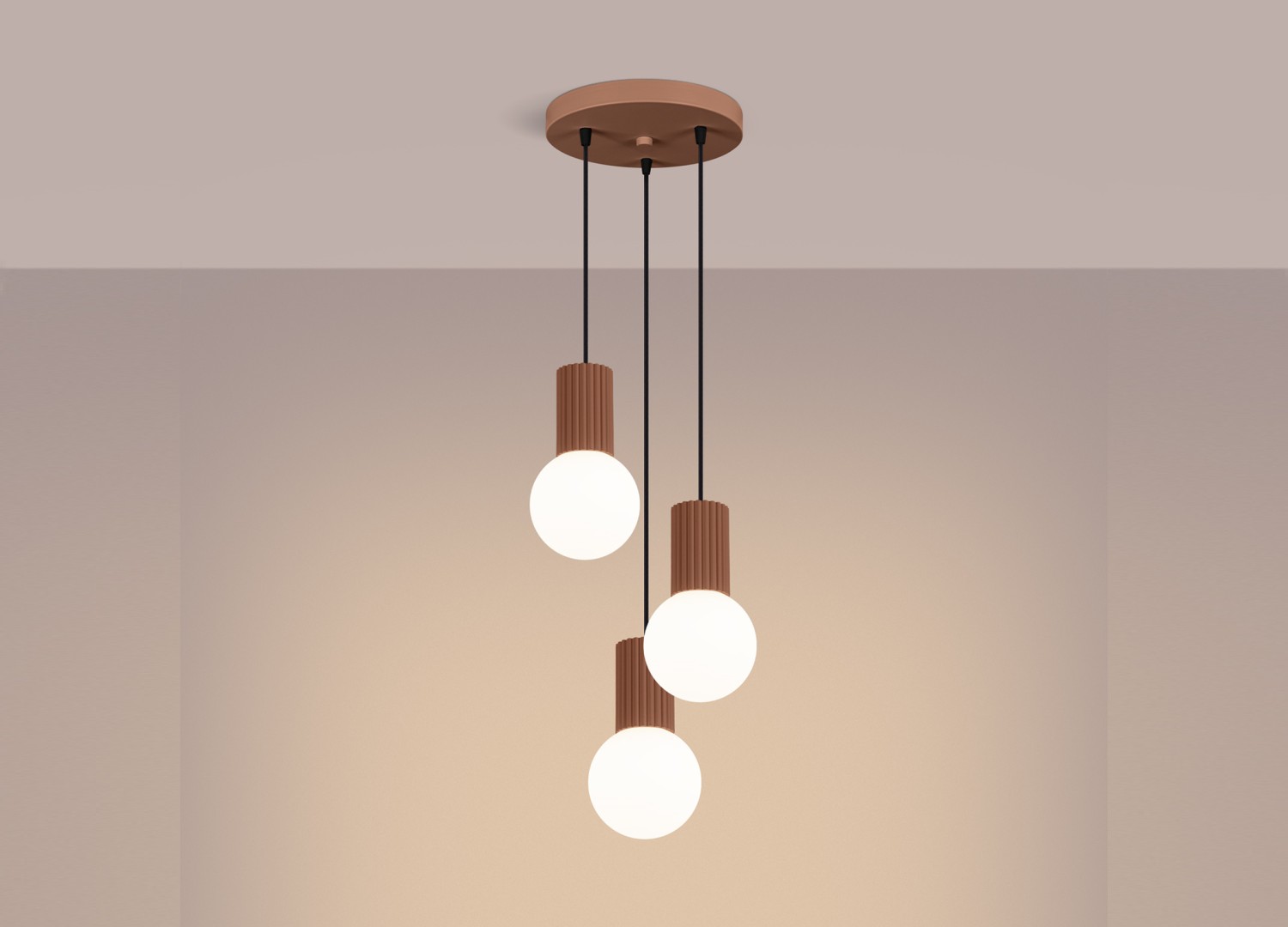 Suspension HALO 3P moka – vue complémentaire 3