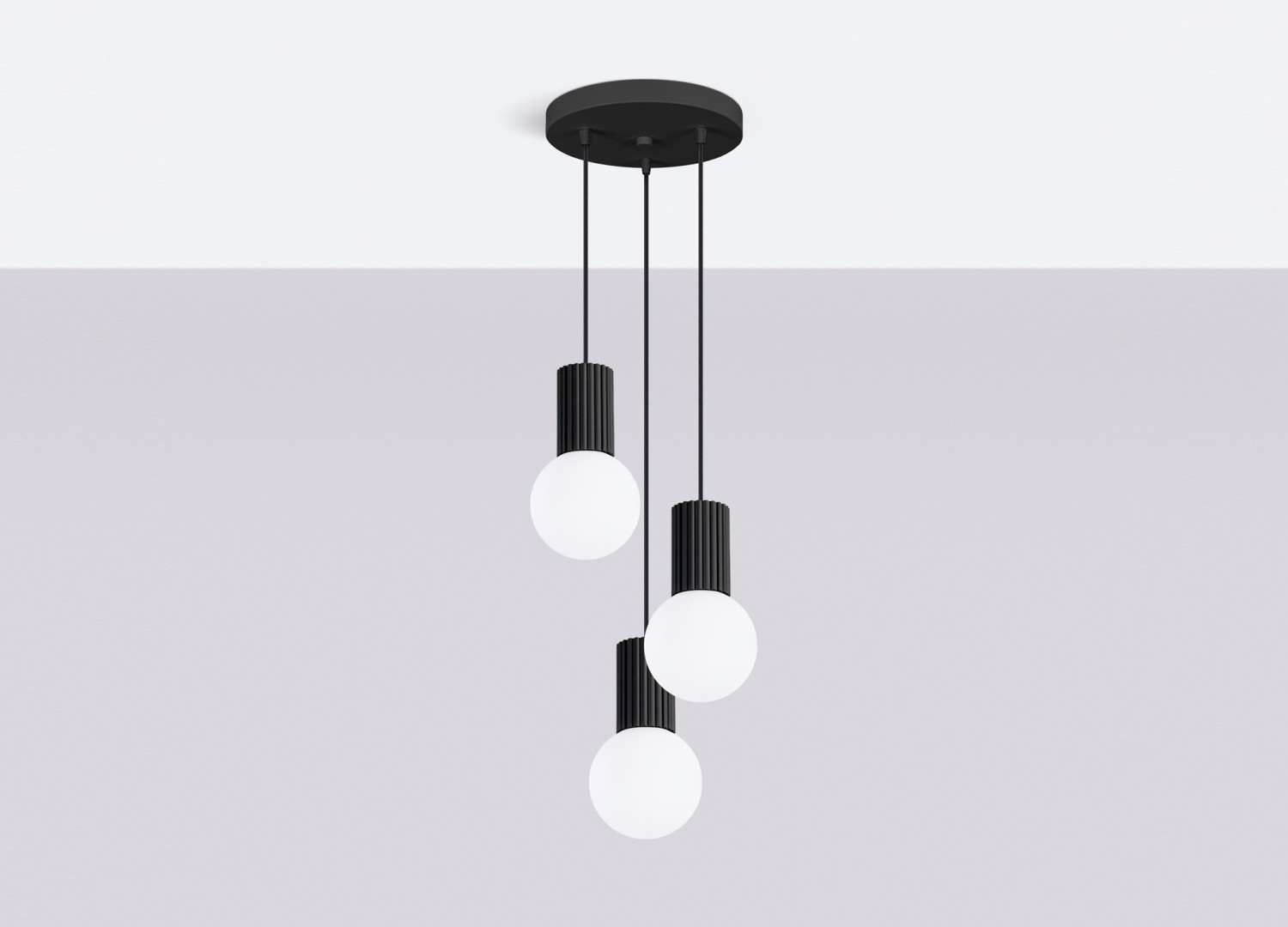 Suspension HALO 3P noir – vue complémentaire 2