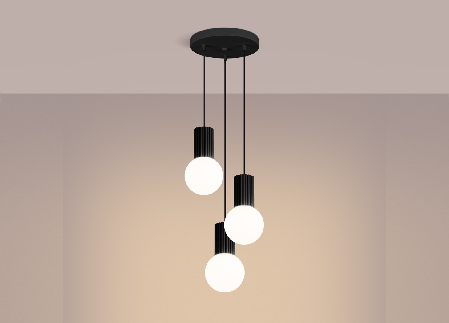 Suspension HALO 3P noir – vue complémentaire 3